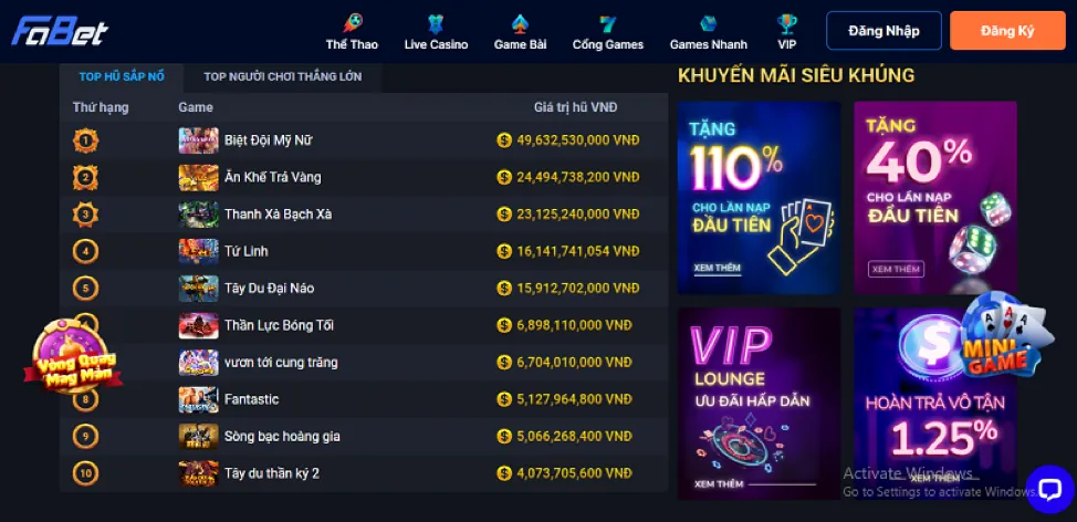Hình ảnh tin tức và cá cược thể thao tại vn69 casino